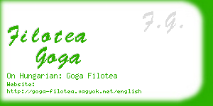 filotea goga business card